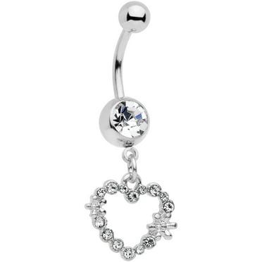 College Jewelry Cal State Long Beach Belly Ring in Stainless Steel and Sterling Silver College Jewelry Cal State Long Beach Belly Ring in Stainless Steel and Sterling Silver